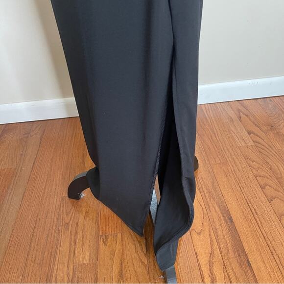 Abercrombie & Fitch Cowl Neck Strappy Midi Dress Black Size MT - Picture 12 of 12